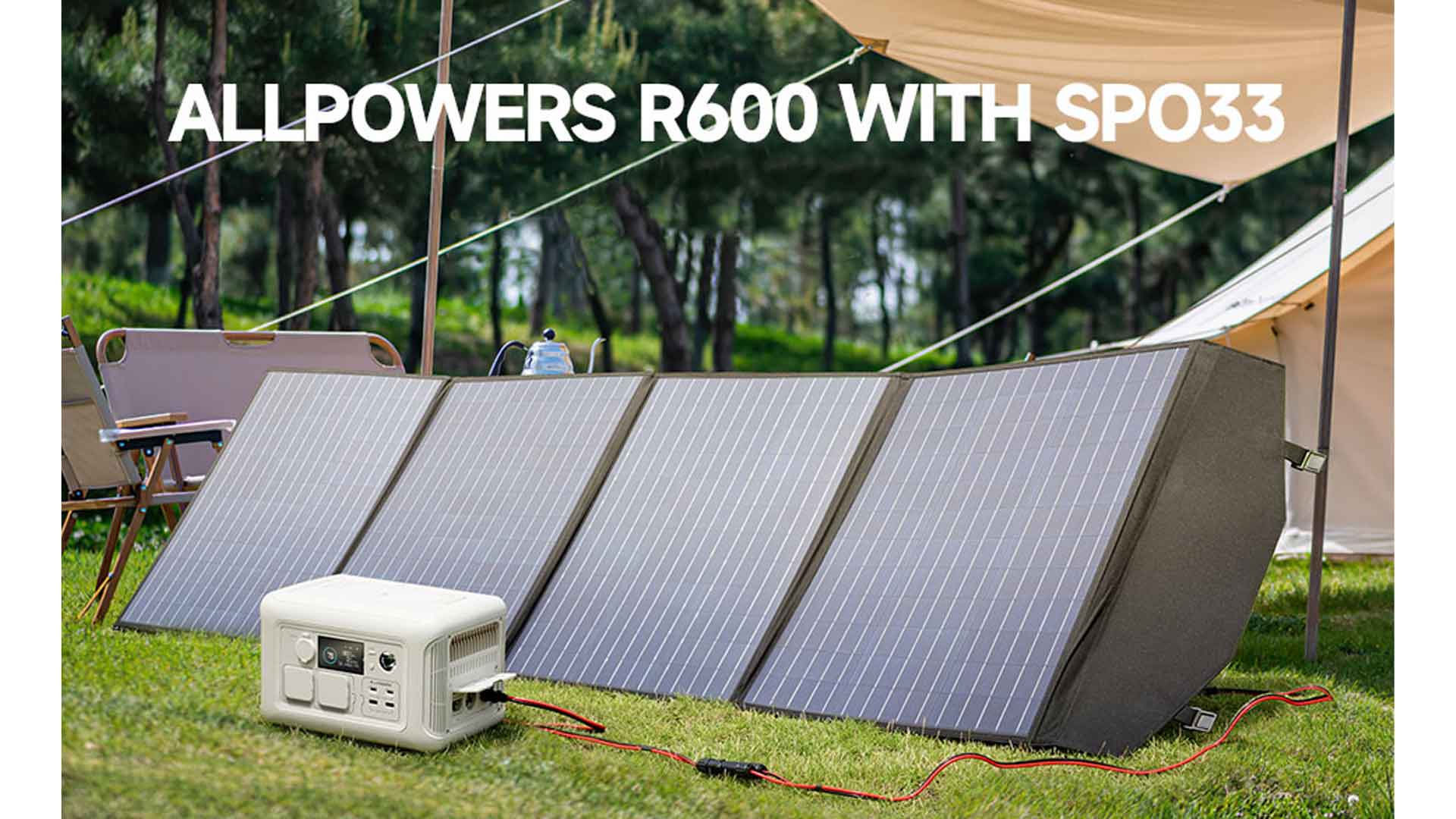 portable power station, ALLPOWERS R600 Solar Generator, $100 coupon, 600W Huge Stable Output, 299Wh LFP Battery, Start UPS in 10 ms, SP033 200W foldable solar panel