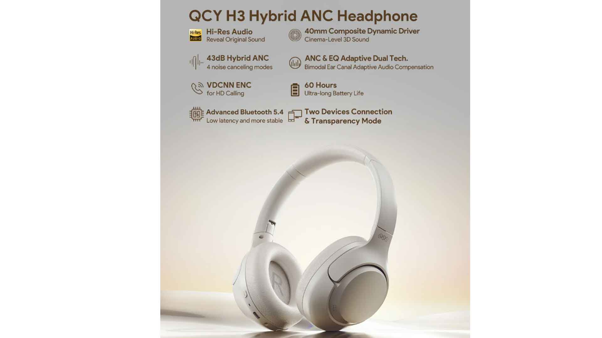 QCY H3 headphones, QCY H3 price, QCY H3 features, QCY H3 specs, best wireless headphones