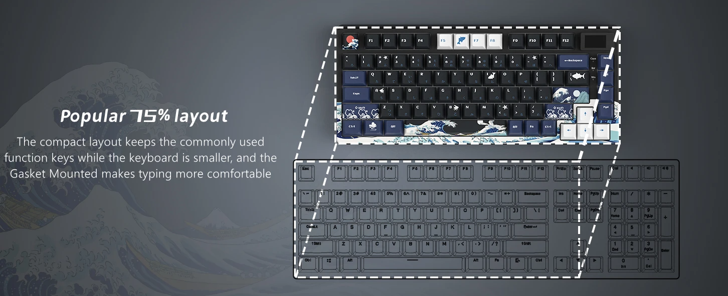 Wm80 Keyboard Womier S-K80 Gaming Keyboard: Hot Swappable Gasket Mount - XiaomiToday